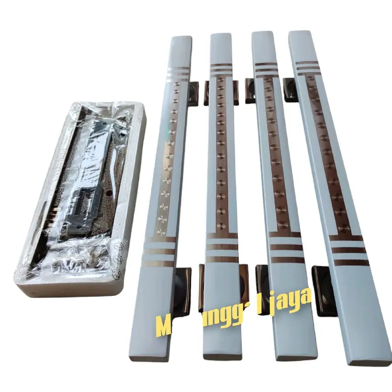 Handle Pintu Rumah 1 set Stainless Steel 45cm - 2 Pasang Gagang Pintu & Kunci Pelor 1