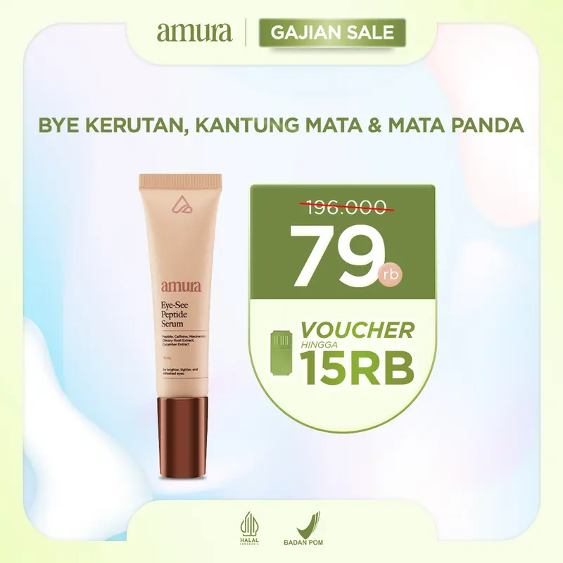 Amura Eye-see Peptide Serum 10ml | Eye Cream Eye Serum Mencerahkan Area Mata Memudarkan Mata Panda Kantung Mata Cream with Cooling Tech 0