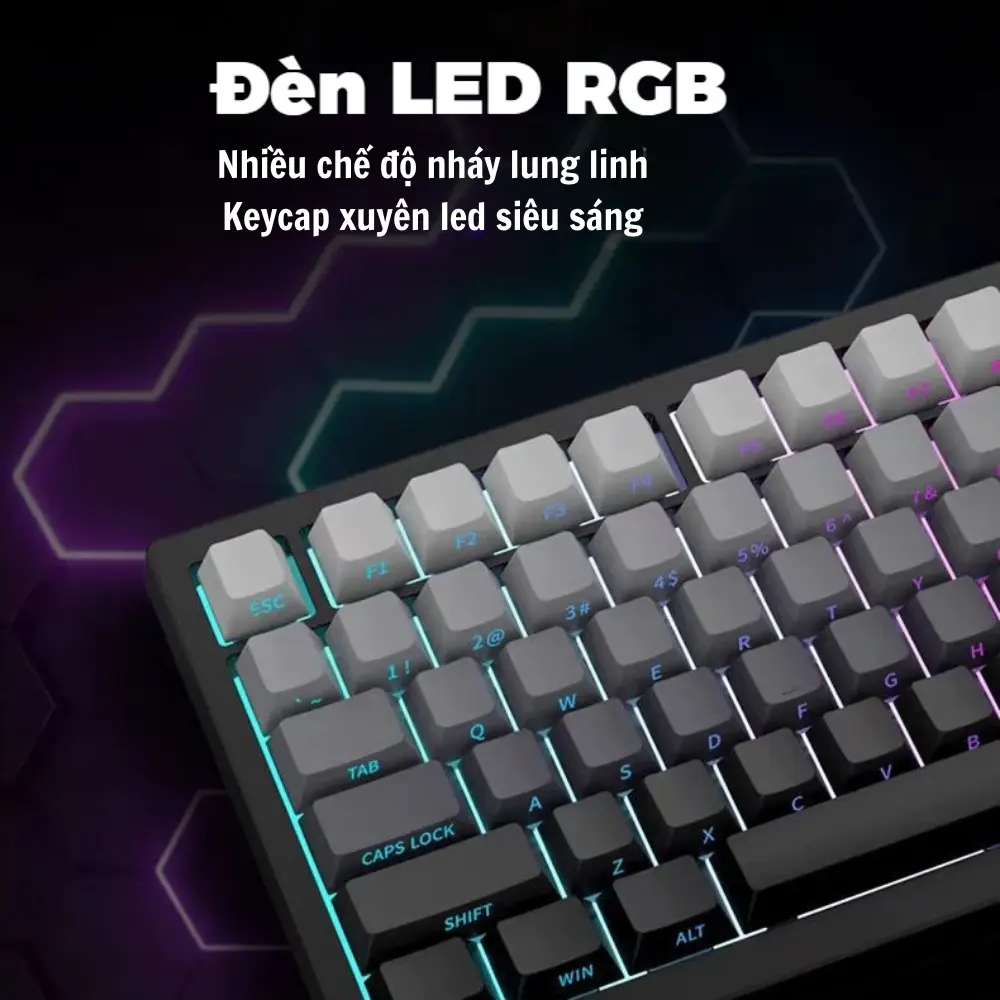 Bàn phím cơ Atas K81 không dây 3 mode - Mạch Xuôi - Hỗ trợ hotswap 5 pin - LED RGB - Có App | BigBuy360 - bigbuy360.vn Bàn phím cơ Atas K81 không dây 3 mode - Mạch Xuôi - Hỗ trợ hotswap 5 pin - LED RGB - Có App | BigBuy360 - bigbuy360.vn