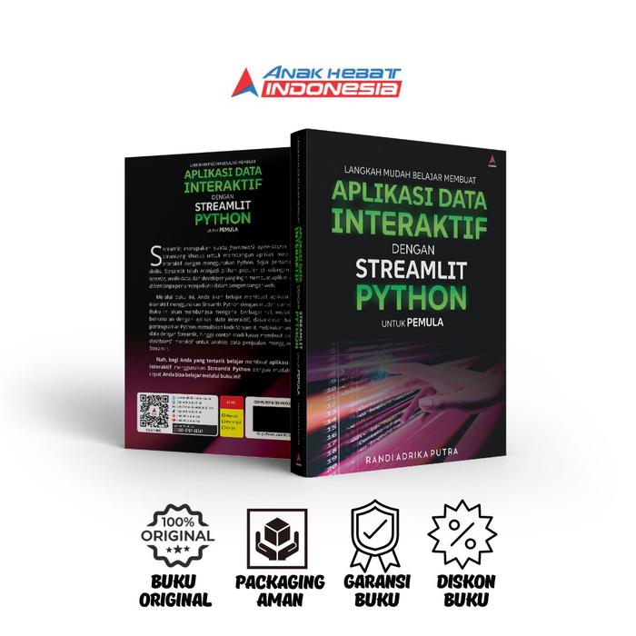 Gambar Langkah Mudah Belajar Membuat Aplikasi Data Interaktif Dengan Streamlit Python -  Randi Adrika Putra - Anak Hebat Indonesia dari Anak Hebat Indonesia Kota Yogyakarta Tokopedia
