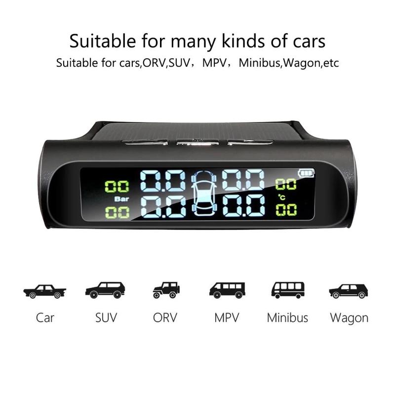 Smart Car TPMS Tyre Pressure Monitoring LCD Warning System Monitor Tire Pressure Alarm Monitor 5