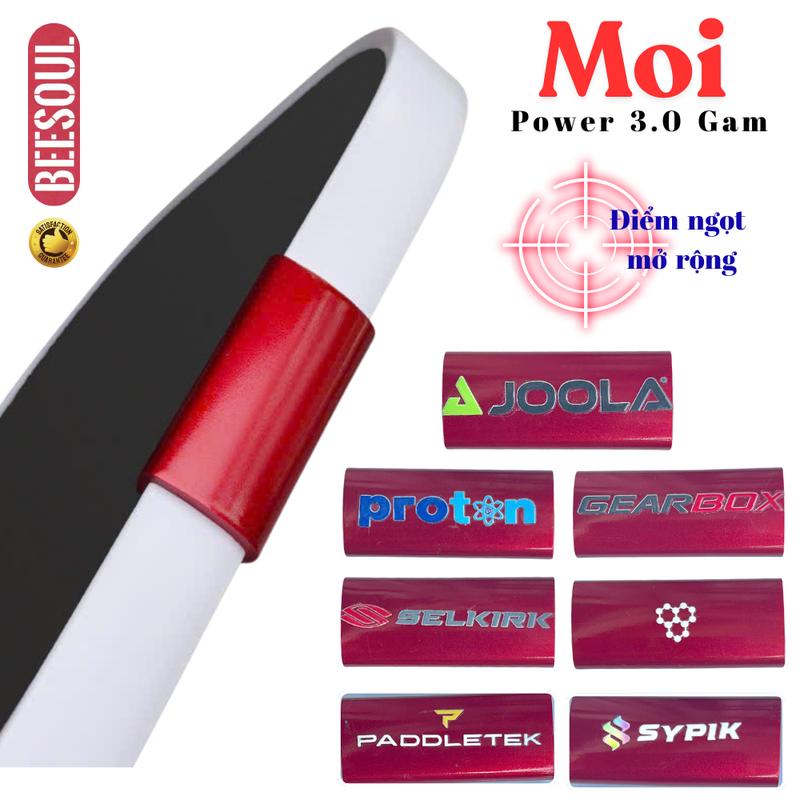 Moi Độ Viền 3 Gam, 4 Gam Các Hãng Nhiều Màu Tăng Power và Sweet Spot Độ Viền Vợt Pickleball Sức Mạnh Đầm Chắc Mở Rộng Ngọt Tối Ưu Hiệu Suất Vợt 14-16mm
