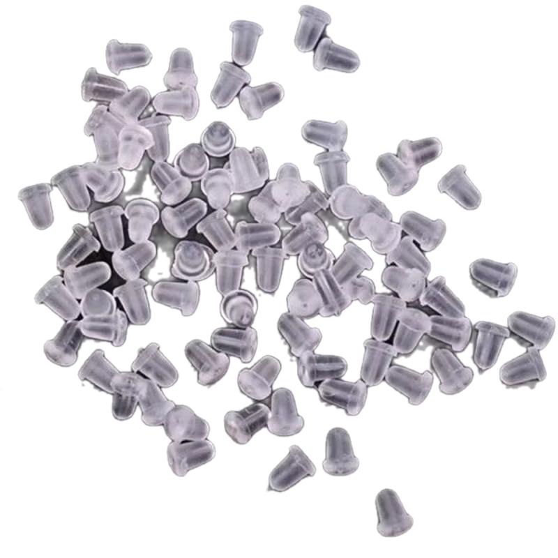 [20 PC] Karet Silikon Penahan Penutup Anting Stopper Earring Earing Rubber Giwang Anting Perhiasan 1