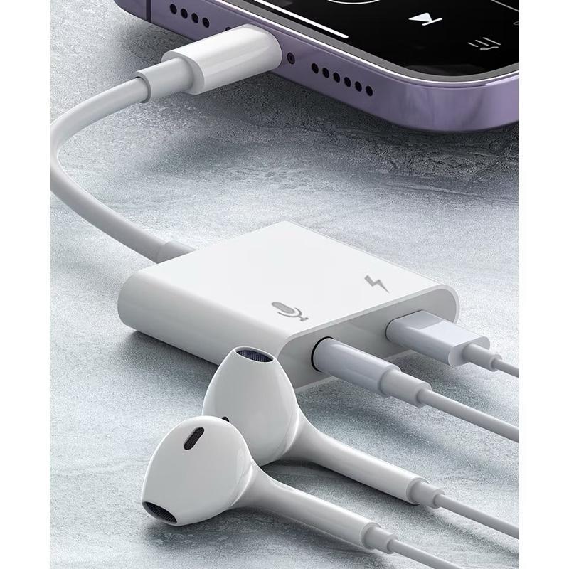 Jack Chuyển Đổi Cao Cấp Đầy Đủ Tính Năng Cho Ip 7 -14 - Chuyển Từ cổng L sang cổng L và cổng tai nghe 3.5m