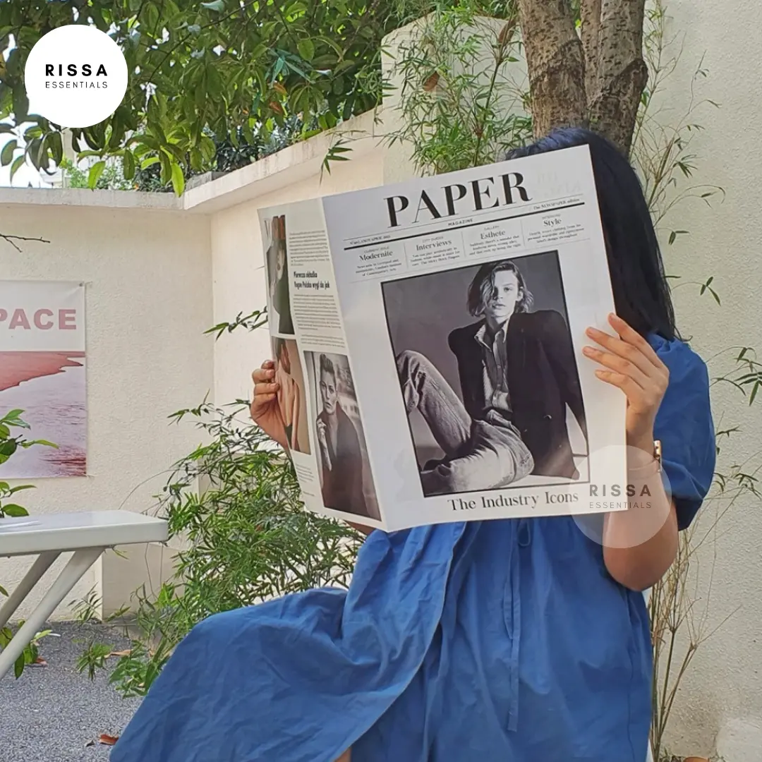 [RISSA] Properti Foto Koran Newsletter Fashion Besar Prop Foto Layout Aesthetic Props Foto Studio Rissa Essentials