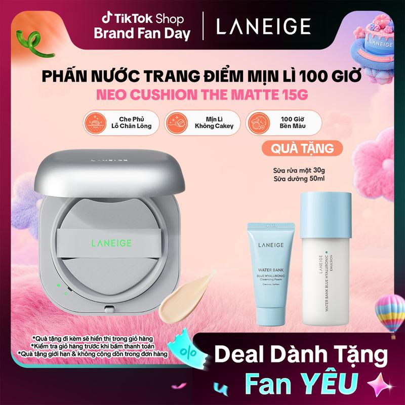 Phấn Nước Trang Điểm Mịn Lì 100H LANEIGE NEO CUSHION THE MATTE 15G