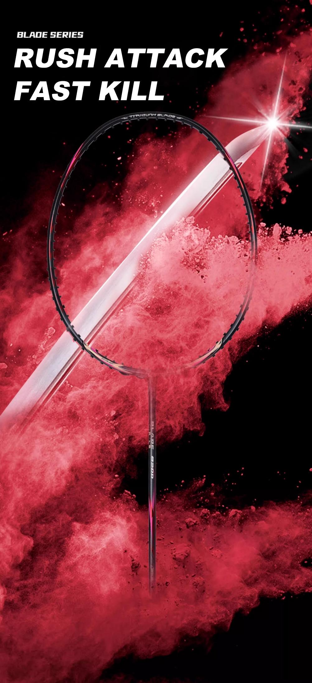 ORBITAL BLADE RAKET BADMINTON FULL CARBON MAX:35LBS 4U (82±2g) Tipe Menyerang Balance 295±3MM