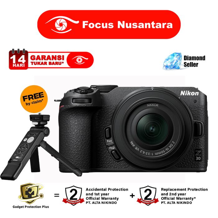 Gambar NIKON Z30 Kit 16-50mm / Z 30 Body  Only / Z30 Kit 16-50 & 50-250mm Lens - Mirrorless Camera GARANSI RESMI - Kit Z DX 16-50mm f/3.5-6.3 VR dari Focus Nusantara Kota Administrasi Jakarta Pusat Tokopedia