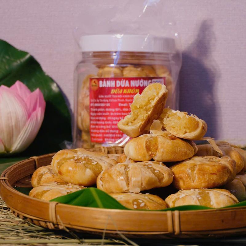  Bánh Dừa Nướng Hoa Mai Mềm Dẻo Thơm Lừng Vị Dừa Nguyên Chất Trọng Lượng 400Gam 