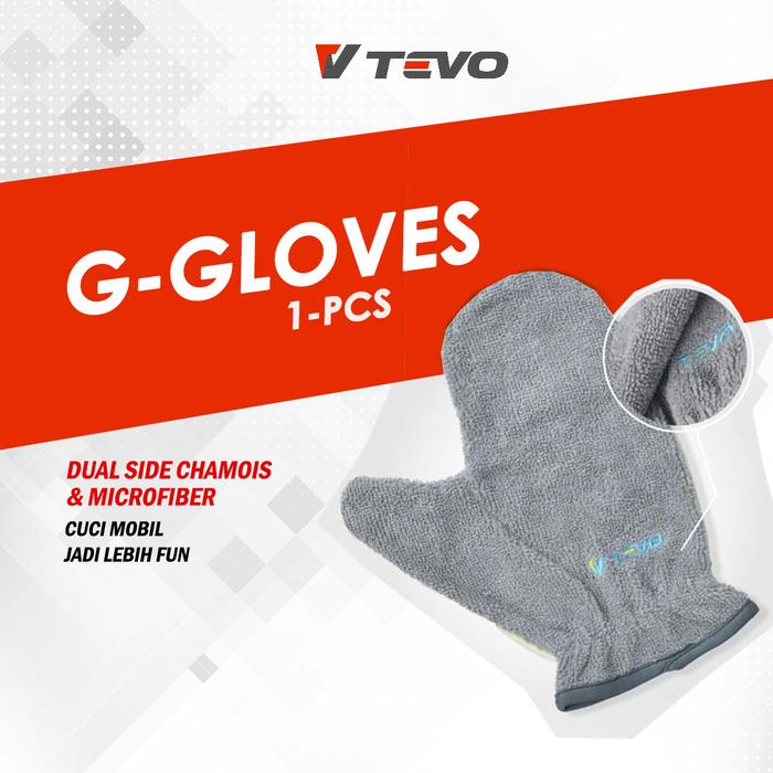 Gambar TEVO Detailing Glove G-Gloves Sarung Tangan Cuci Pembersih 2 Sisi Chamois Microfiber Detailing Carwash dari PPS TEVO Kota Surabaya Tokopedia