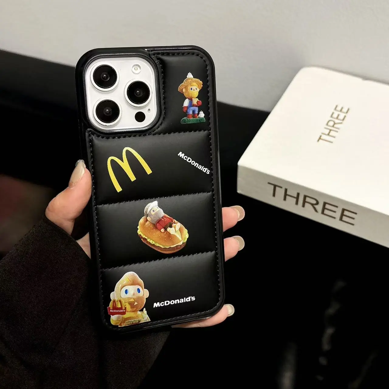 Super good-looking McDonald's down jacket  mobile phone case suitable for iphone 16 15 14 13 12 11 pro Max Plus protective cover autumn and Winter Style Shell Cover Propection Casing