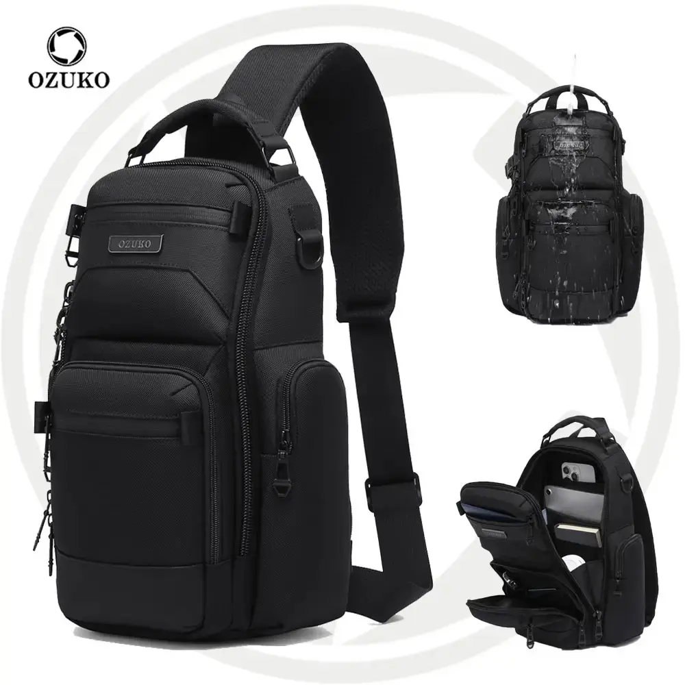 OZUKO Gins Sling Bag #9805 Tas Selempang untuk Pria Cowok