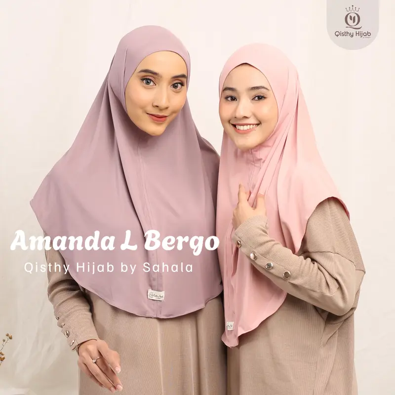AMANDA SIZE L | Hijab Instan Daily NONPED Premium | Bergo Instan Premium | Hijab Bergo Jersey 0