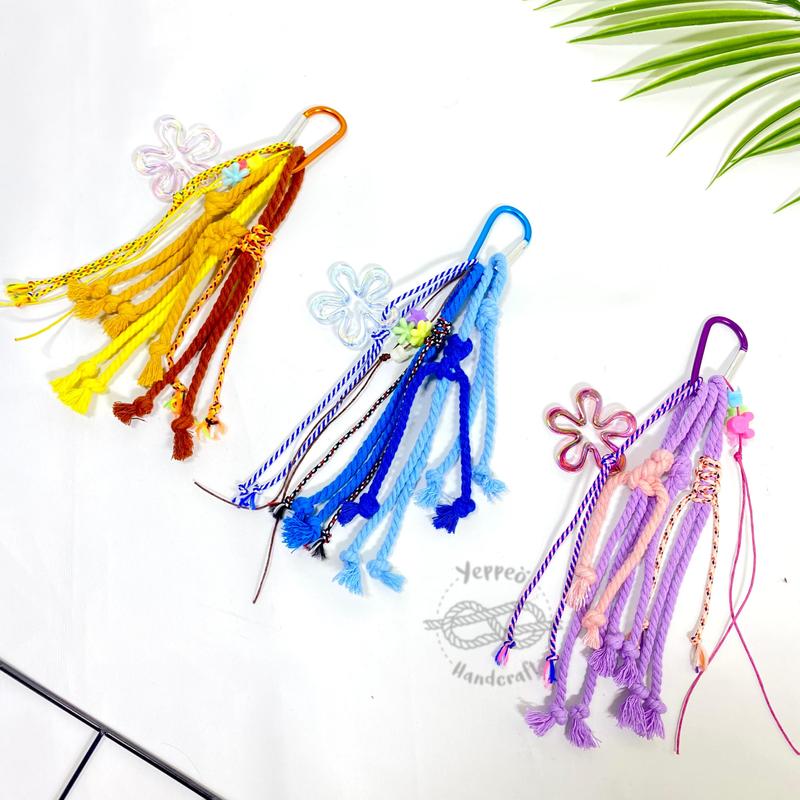 BAG CHARM FAIRY Macrame Keychain Carabiner Tali Tas Aksesoris 1