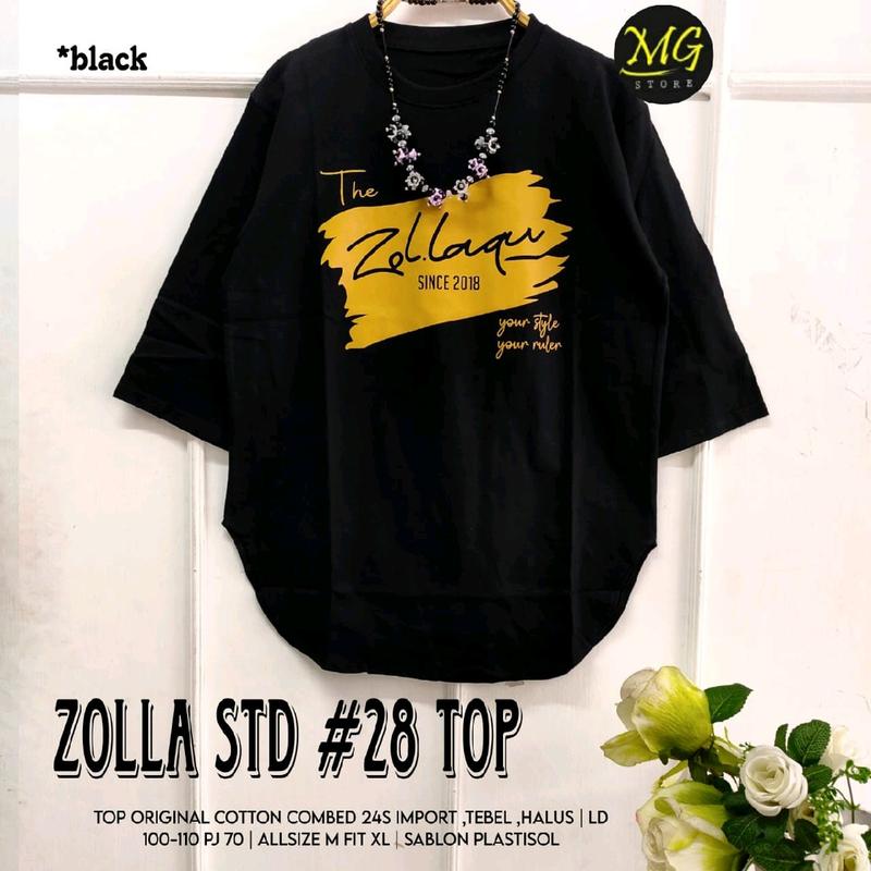 kaos santai, atasan kekinian, atasan wanita, halus, katun combed, import, zollaqu, zolla std#28 top//by mg store Casual 0