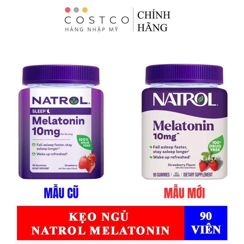 Kẹo Dẻo Hỗ Trợ Giấc Ngủ Natrol Melatonin 10mg Sleep Gummies