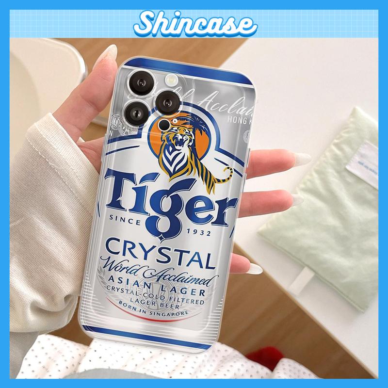 Ốp Lưng iPhone Vỏ Bia Tiger Viền Thẳng Chống Sốc Bảo Vệ Camera - iP 6 6s 7 8 Plus X XS 11 12 13 14 15 16 17 Pro Max
