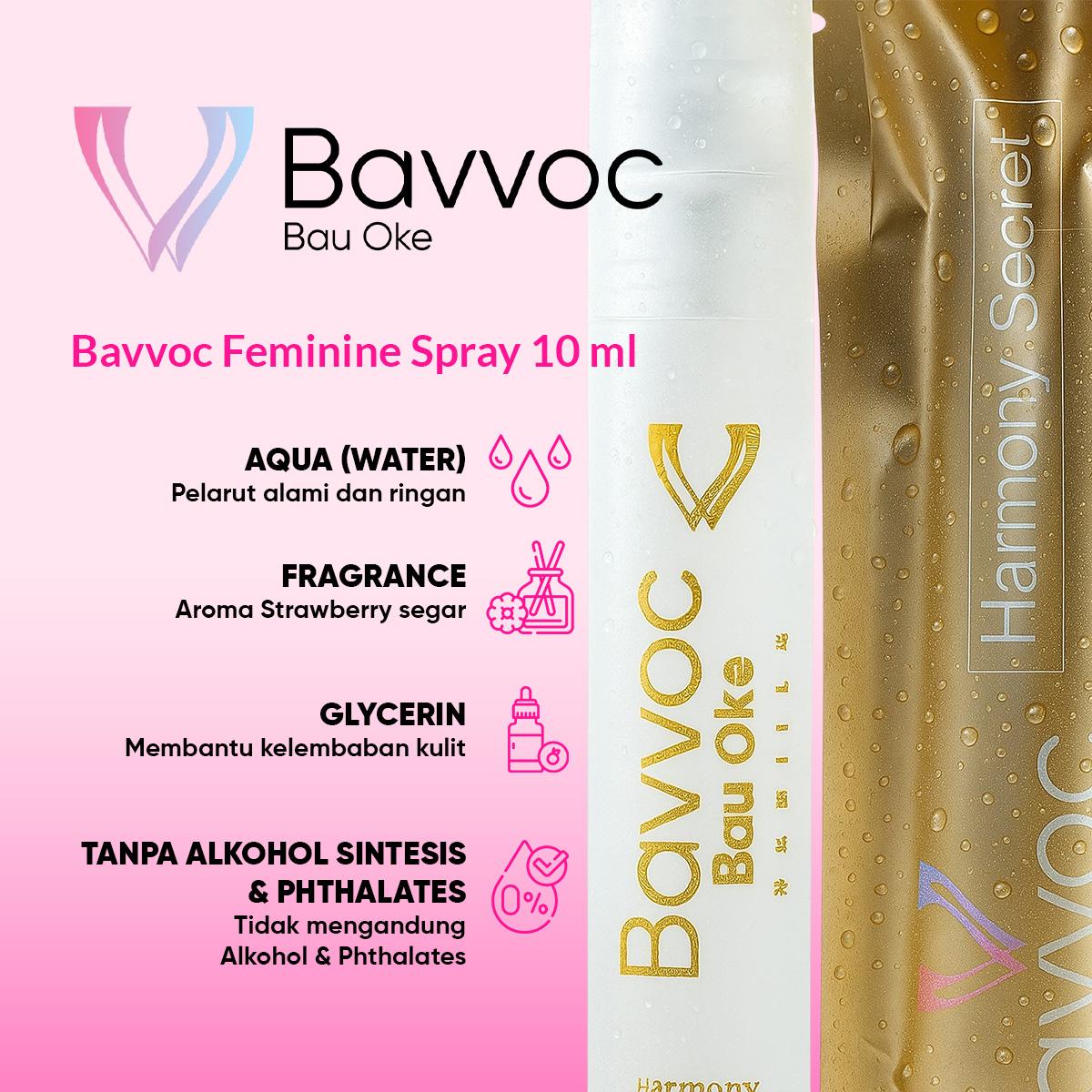 BAVVOC Feminine Spray Wanita Wangi Vanila Non Alkohol 10ml I BPOM I Halal