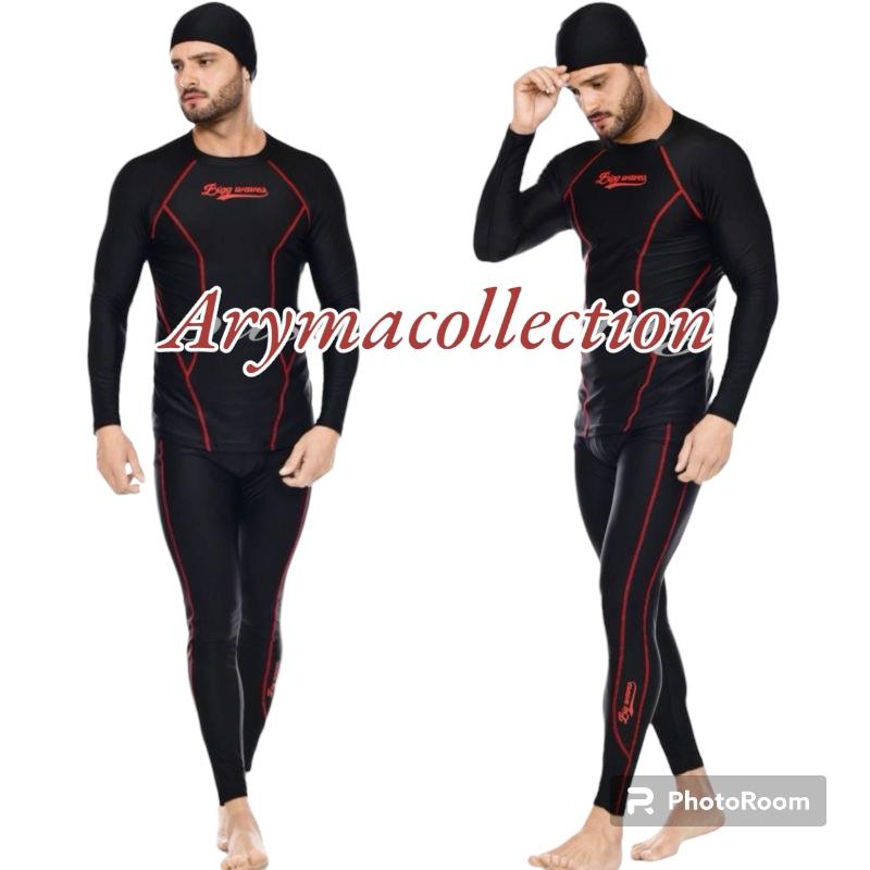 Baju renang pria dan wanita baju renang setelan atas bawah baju renang dewasa baju renang tangan panjang baju renang model selam Outdoor Celana Pakaian 1