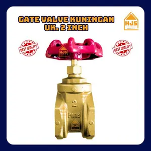 [HJS] Gate Valve Kuningan 2 Inch - Stop Kran Putar Kuningan