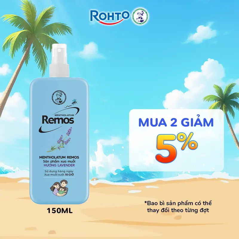 Dung dịch chống muỗi dạng phun sương Rohto Metholatum Remos 150ml