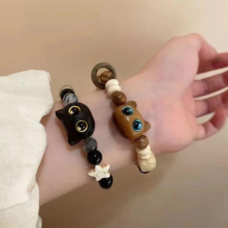Ngôi sao meow, Ngọt Ngào và NgầuVòng Tay Đính Cườm Hình Mèo, Thiết Kế Độc Đáo Hợp Xu hướng Phong Cách Instagram, Giá Cả Phải Chăng, Sang Trọng Và Cổ Điển, Dễ Thương, Thích Hợp Cho Các Cặp Đôi Và Bạn Gái 3