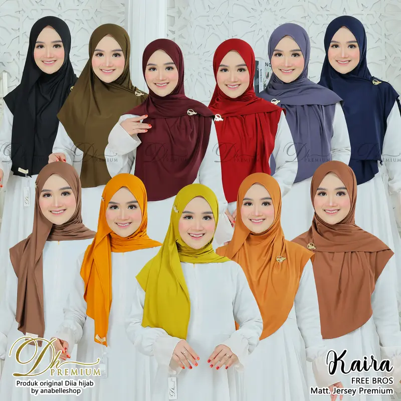 Diia Hijab -  Kerudung Daily Pashmina Bergo Kaira Hijab Instan Matt Jersy Premium Muslim 8