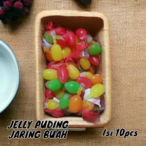 PUDING JELLY JARING BENTUK RASA BUAH BUAHAN ISI 10 PCS