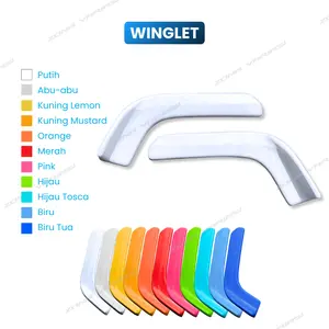 PAKET COMBO WINGLET UNIVERSAL DEPAN BUMPER WARNA MOBIL TRUK BUS BEMPER HIDROLIK STRAP PLAT JDM