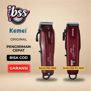 KEMEI Clipper KM 2600 & KM PG 2600 Professional Rechargeable Electric Hair Clipper Cordless / Alat Cukur Rambut Profesional / KEMEI ORIGINAL / IBSS / INDOBARBERSUPPLY