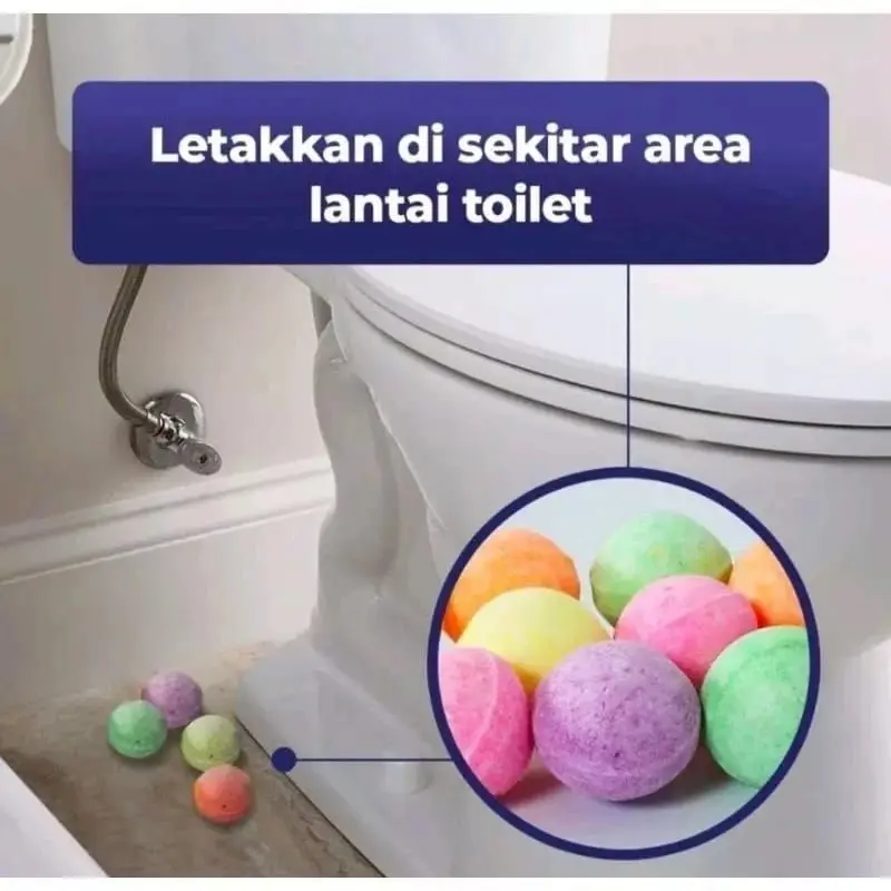 kamper toilet kapur barus toilet isi 5 pcs colour ball Jumbo - CuanTrus 4