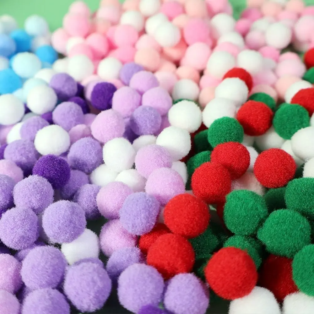 ตกแต่งเค้ก, ลูกขนปอมปอม, 100 ชิ้น, ลูกบอลขน, ขนาด 10 มม., ลูกบอลปอมปอม DIY สีลูกกวาด, ความยืดหยุ่นขนาดเล็ก, เหมาะสำหรับงานแต่งงาน, ลูกบอลตุ๊กตา