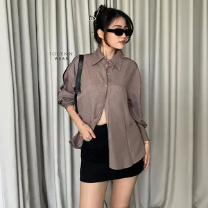 Jolynn | Heather Oversized Shirt (Kemeja Oversize) Atasan Wanita