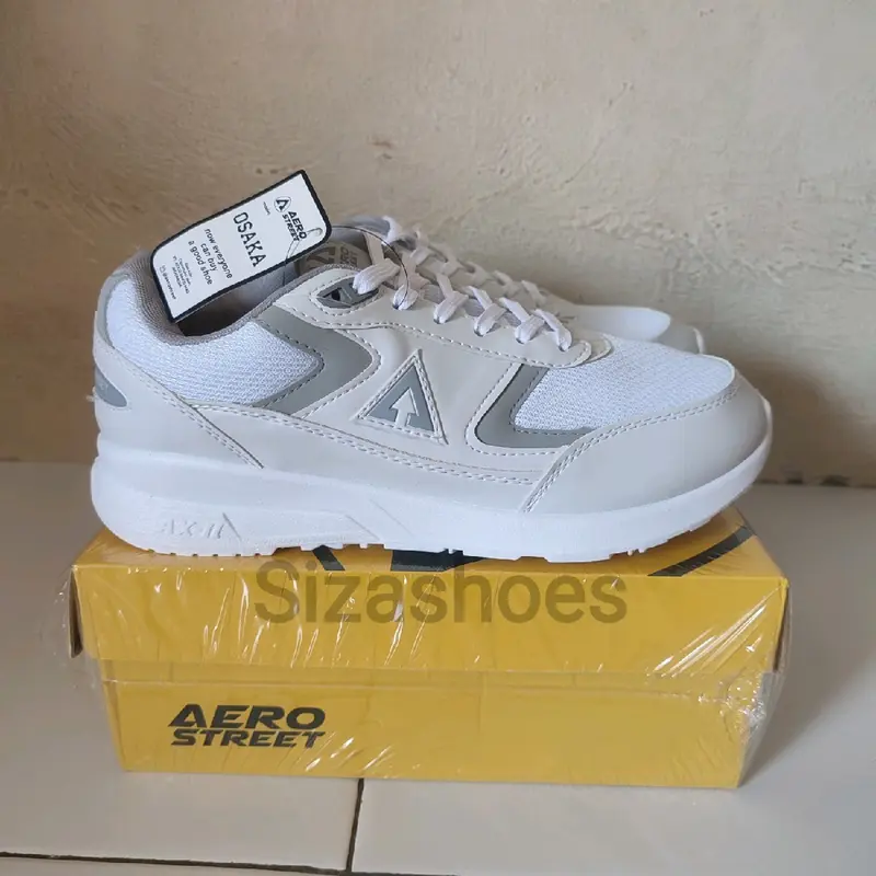 [Original] Sepatu Aerostreet 37-44 Osaka Series Krem / Putih / Abu Abu / Hitam - Sneakers Sport Pria Wanita Shoes 1