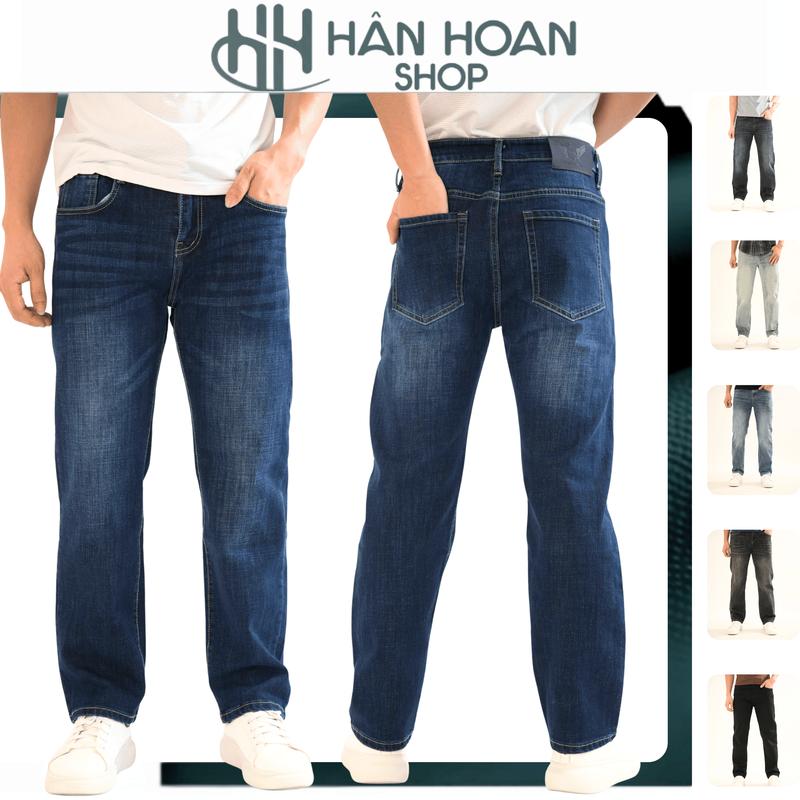 [Xanh 12 -26 Màu ] Quần Jean Cao Cấp Ống Suông Vừa ,Có Co Giãn, Ống Suông Dáng Đứng Chuẩn Fom,Phù Hợp Mọi Lứa Tuổi