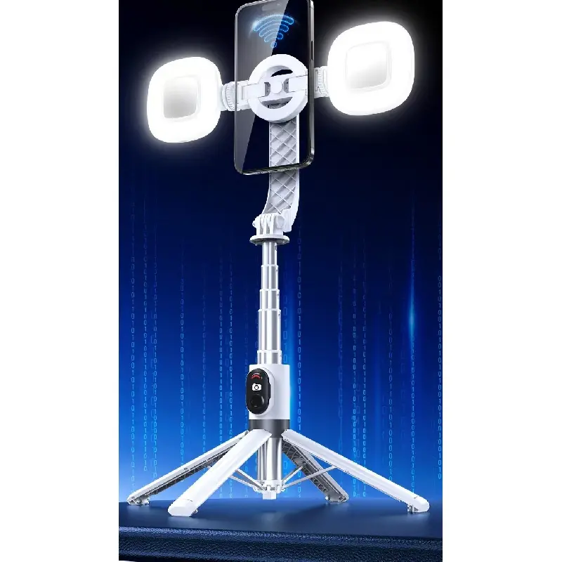Gậy Chụp Ảnh  Từ Tính, Tripod Với Điều Khiển Từ Xa, Tương Thích Với MagSafe, Chiều Dài 54 ", Thích Hợp Cho iPhone 12 / 13 / 14 / 15 Series, Vỏ Magsafe Và Các Điện Thoại Khác Có Vòng Kim Loại gậy  xoay gay tu suong Selfie Phụ Kiện