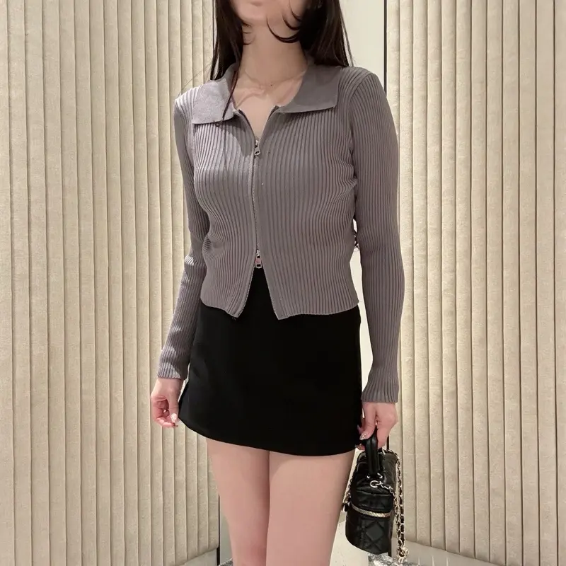 [LUXE.DLABEL] -  F34 TOP [ Atasan Rajut Wanita Atasan Rajut wanita Atasan lengan panjang rajut Kaos wanita Vest wanita Atasan Wanita Atasan Halter tank wanita top Croptop 1