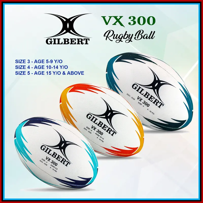 thumbnail image 2 of Gilbert Watermelon Rugby Ball - Fun Size 5 Training Ball For Backyard Games & Kids 2 of 12