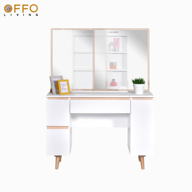 Offo Living - Meja Rias Elegan Dengan Laci Tipe Lotus 3