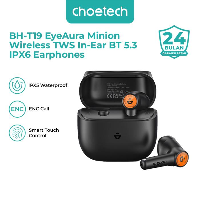 Choetech BH-T19 True Wireless Earphone in-ear IPX6 TWS EyeAura Minion 0