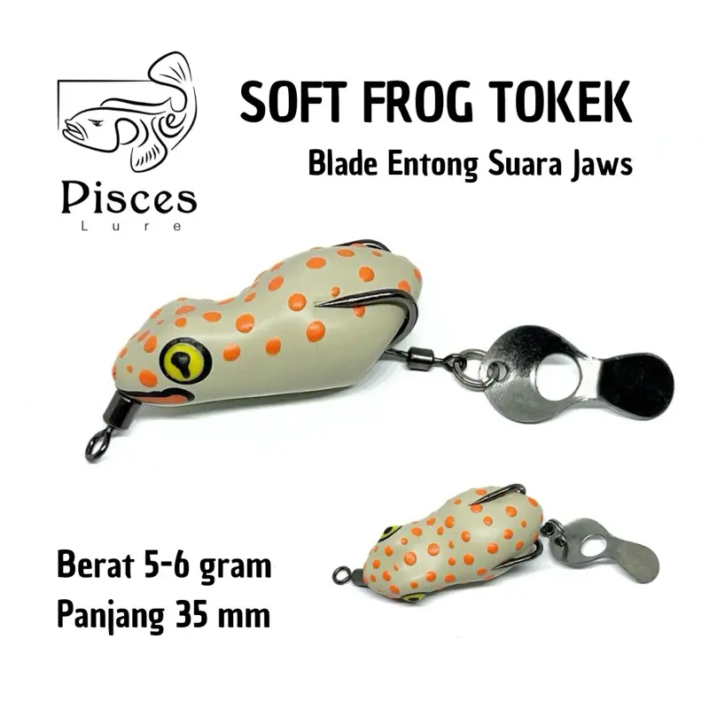 Soft Frog Tokek Blade Entong Suara Jaws Umpan Casting Gabus Snakehead Pisces Lure