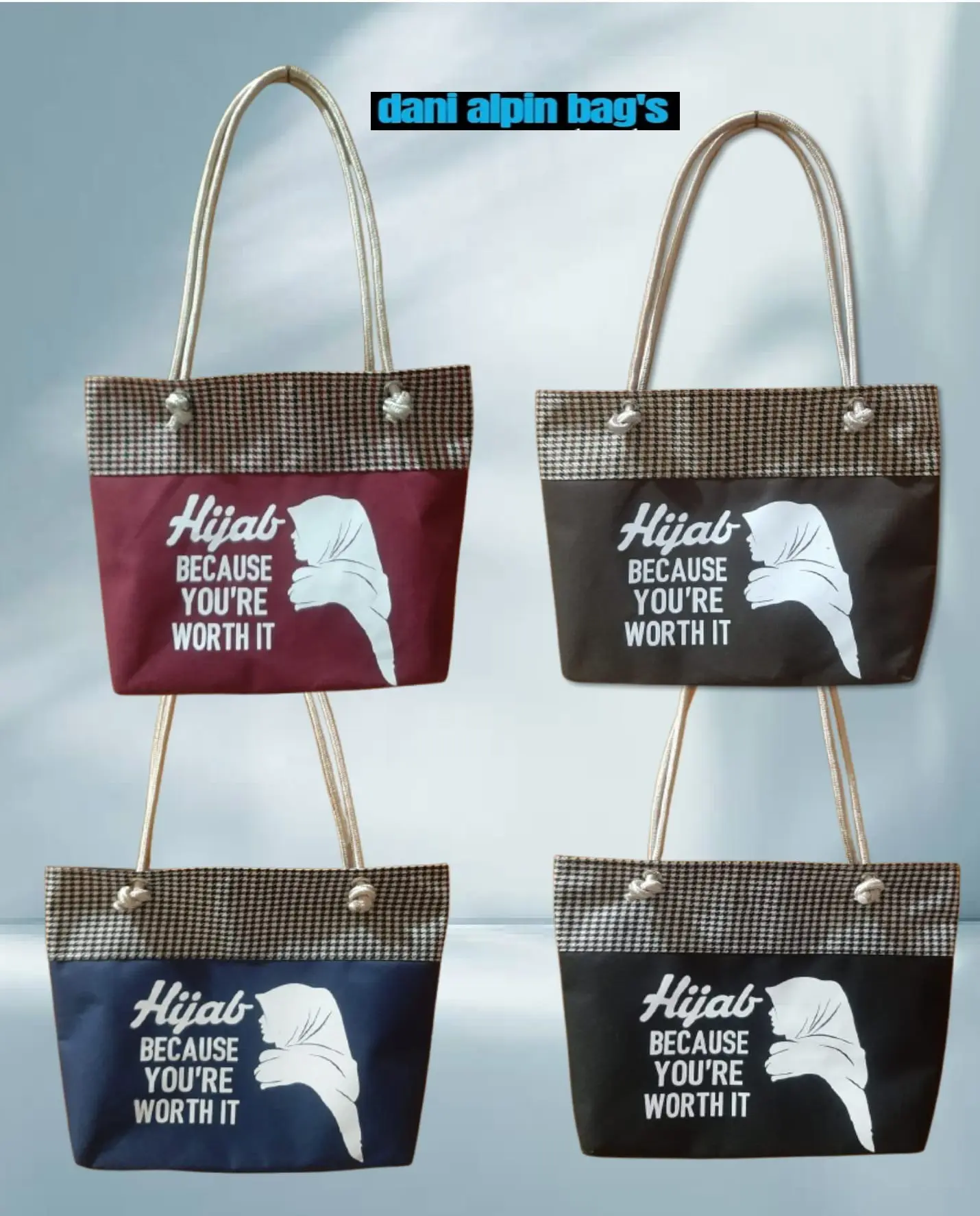 Tote Bag Wanita Motif Terbaru Tas Tote wanita Tali Sumbu Totebag Kekinian/dani alpin bag/motif bunga Hijab