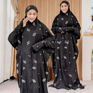 An Nisa Mukena Lajuran Dewasa Katun Premium Full Bordir Mawar