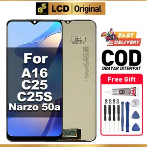 LCD PP A16 R3LME C25 C25S Narzo 50a ORIGINAL 100% Garansi 30 Hari Tampilan HD Jernih Responsif Tahan Lama Cocok untuk Ganti Layar Retak Cocok Sesuai Hp Garansi Aman