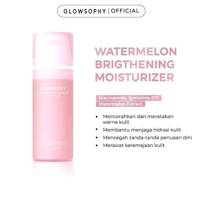 Glowsophy moisturizer cica panthenol dan watermelon brightning 2