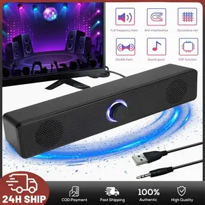 Speaker Audio Surround Soundbar 5.0 untuk TV & PC Subwoofer Stereo 3.5mm USB Charge dengan Horn Ganda & Fungsi DSP untuk Home Theater