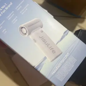JISULIFE Handheld Fan Life9 Kipas Angin Mini Portable Pengumpul Angin Turbo 5000mAh Dengan Daya 5 Tingkat Pengaturan Angin Kencang yang Dapat Disesuaikan Alat Penurun Suhu Musim Panas