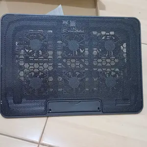 Cooling Fan Stand Laptop Portable 6 Fans Adjustable Speed To LED Silent Noise Cooler Foldable 17Inch Double Port USB Besi Kipas Pad Pendingin Computer Besi Kipas