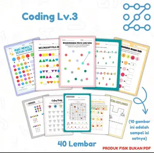 Lembar Aktivitas Coding Anak SD isi 40 lembar