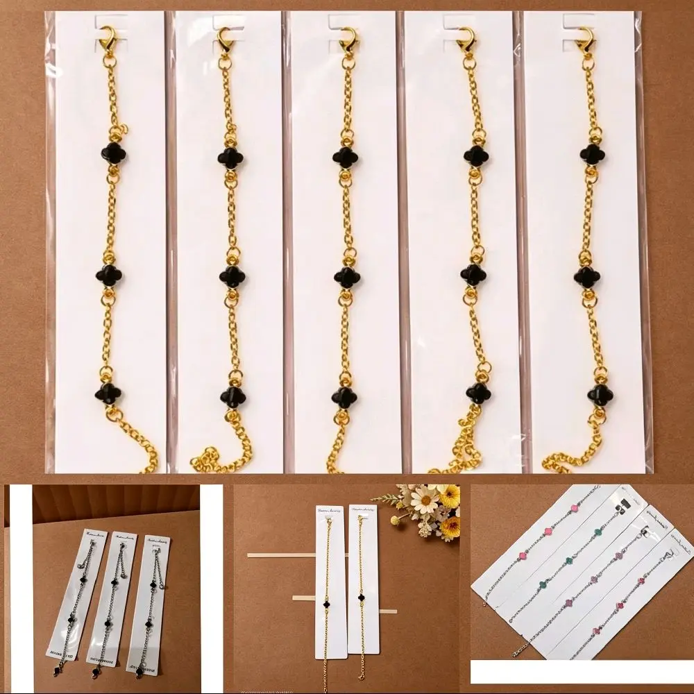 12 pcs Gelang Tangan Clover Rantai Bunga Elegan untuk Berbagai Gaya dan Kesempatan Bracelets